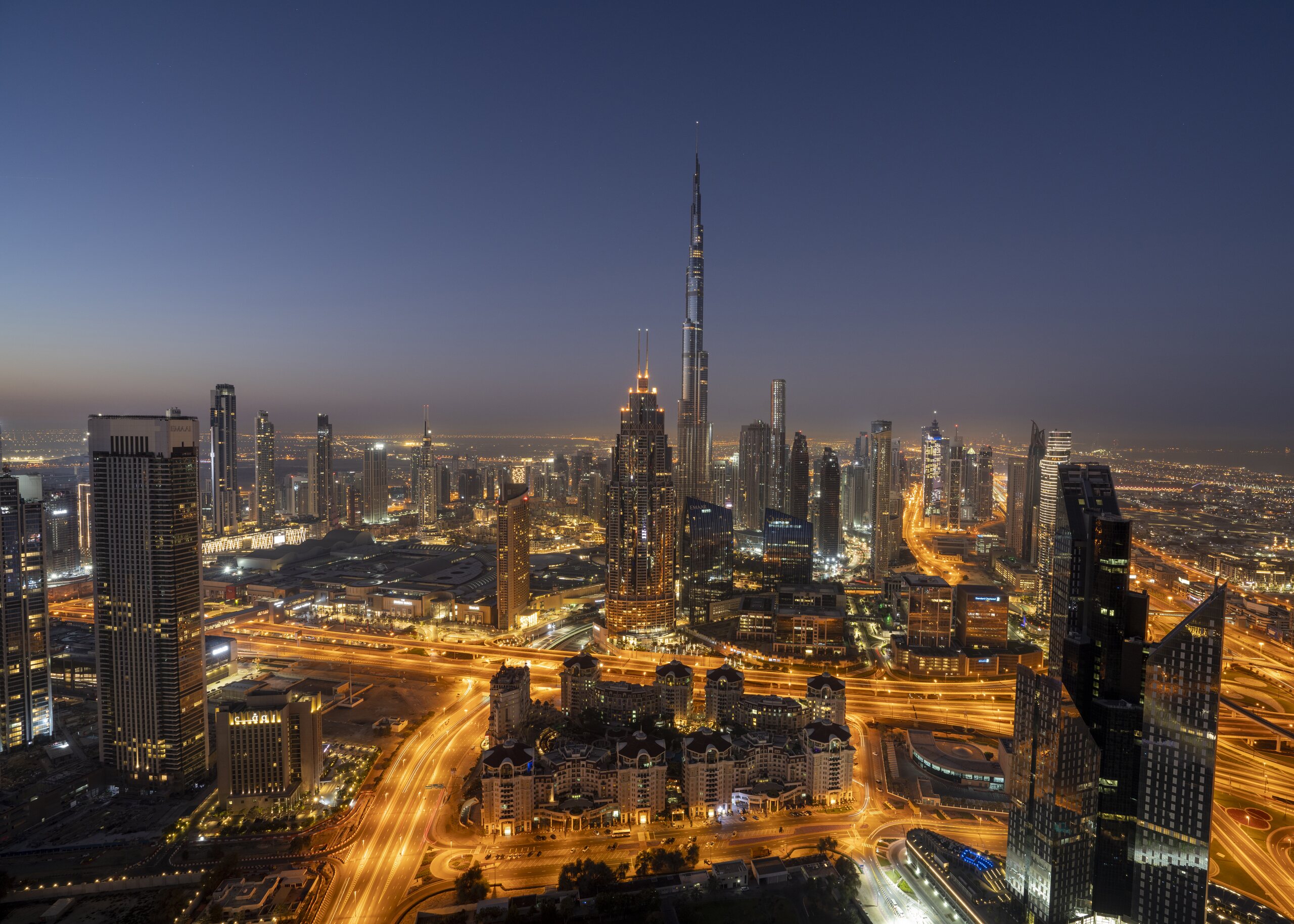 Dubai architecture and city view